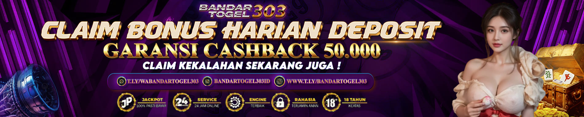 Bandartogel303 Bonus Harian Cashback 50.000